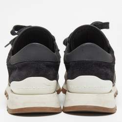 Pre Owned Brunello Cucinelli Black Suede and Fabric Low Sneakers Size 41