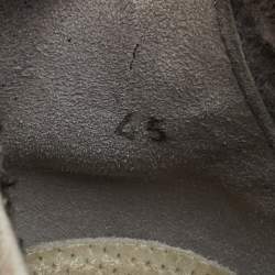 Brunello Cucinelli Cream Knit Fabric Low Top Sneakers Size 45