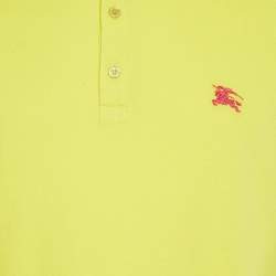 Pre Owned Burberry Brit Yellow Cotton Pique Phillipson Polo T-Shirt M