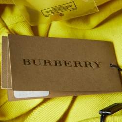 Pre Owned Burberry Brit Yellow Cotton Pique Phillipson Polo T-Shirt M