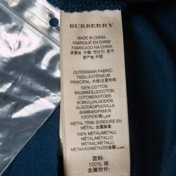 Pre Owned Burberry Brit Navy Blue Cotton Pique Polo T-Shirt M