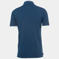 Pre Owned Burberry Brit Navy Blue Cotton Pique Polo T-Shirt M