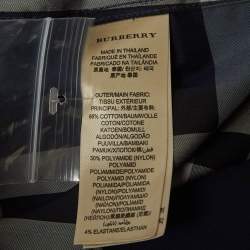 Pre Owned Burberry Brit Blue Tartan Poplin Long Sleeve Button Down Shirt XS