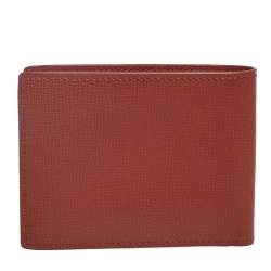 Pre Owned Burberry Brown Leather Bifold Wallet