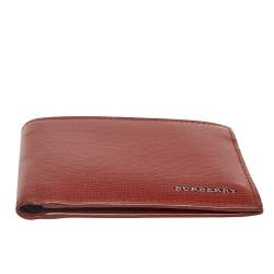 Pre Owned Burberry Brown Leather Bifold Wallet