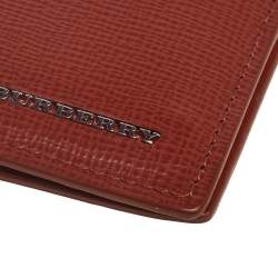 Pre Owned Burberry Brown Leather Bifold Wallet