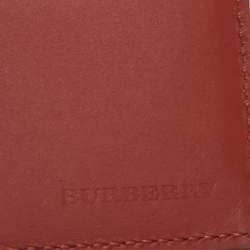 Pre Owned Burberry Brown Leather Bifold Wallet