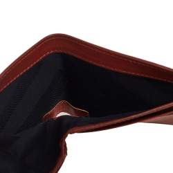 Pre Owned Burberry Brown Leather Bifold Wallet