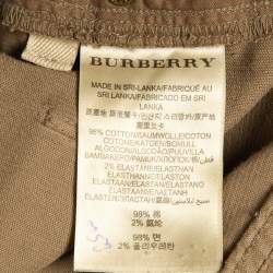 Pre Owned Burberry Brit Brown Corduroy Straight Leg Pants L