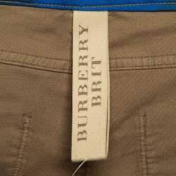 Pre Owned Burberry Brit Brown Corduroy Straight Leg Pants L