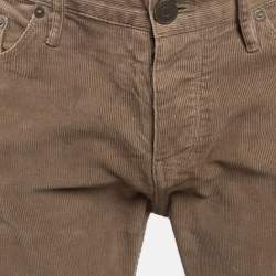 Pre Owned Burberry Brit Brown Corduroy Straight Leg Pants L