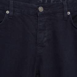 Pre Owned Burberry Brit Navy Blue Cotton Slim Fit Steadman Jeans S Waist 29"