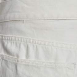 Pre Owned Burberry Brit White Cotton Straight Fit Pants XL