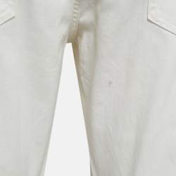 Pre Owned Burberry Brit White Cotton Straight Fit Pants XL