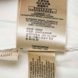 Pre Owned Burberry Brit White Cotton Straight Fit Pants XL