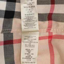 Pre Owned Burberry Brit Begie Nova Check Cotton Shirt M