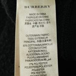 Pre Owned Burberry Brit Black Knit Zip-Up Hooded Sweatshirt XL