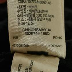 Pre Owned Burberry Brit Black Knit Zip-Up Hooded Sweatshirt XL