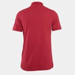 Pre Owned Burberry Brit Pink Logo Embroidered Cotton Pique Polo M