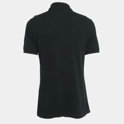 Burberry Brit Black Logo Embroidered Cotton Pique Polo M