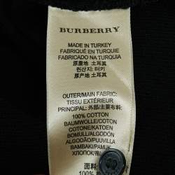 Burberry Brit Black Logo Embroidered Cotton Pique Polo M