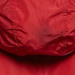 Burberry Brit Dark Red Synthetic Hooded Jacket XL 