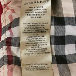 Burberry Brit Dark Red Synthetic Hooded Jacket XL 