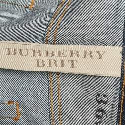Pre Owned Burberry Brit Blue Faded Denim Streadman Jeans L Waist 36"