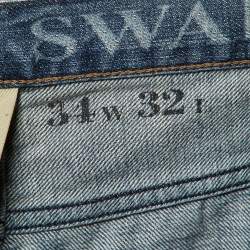 Burberry Brit Blue Denim Regular Fit Jeans L/Waist 35"