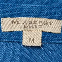 Burberry Brit Blue Cotton Pique Polo T-Shirt M