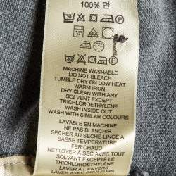 Pre Owned Burberry Brit Grey Cotton Contrast Detail Polo T-Shirt M