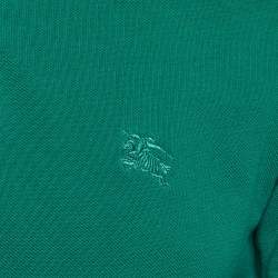 Burberry Brit Green Cotton Contrast Detail Polo T-Shirt M