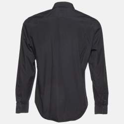Pre Owned Burberry Brit Black Cotton Long Sleeve Shirt M
