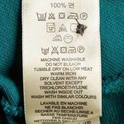 Pre Owned Burberry Brit Green Cotton Long Sleeve Polo T-Shirt L