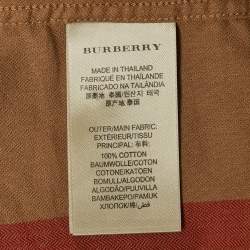 Burberry Brit Brown Tartan Check Herringbone Cotton Button Front Shirt XS