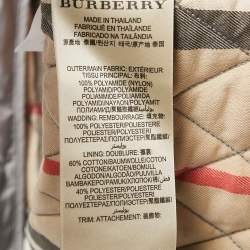 Pre Owned Burberry Brit Grey Quilted Nylon Haymarket Vest S