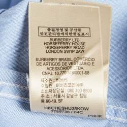 Burberry Brit Blue Cotton Button Front Shirt XL