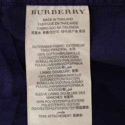 Pre Owned Burberry Brit Navy Blue Jacket L