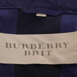 Pre Owned Burberry Brit Navy Blue Jacket L