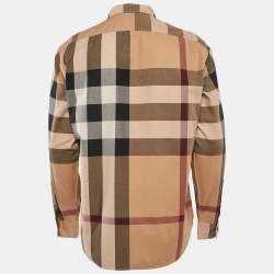 Pre Owned Burberry Brit Checks Cotton Long Sleeve Shirt L