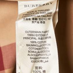 Pre Owned Burberry Brit Checks Cotton Long Sleeve Shirt L