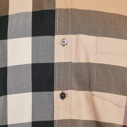 Pre Owned Burberry Brit Checks Cotton Long Sleeve Shirt L