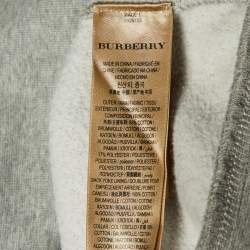Pre Owned Burberry Brit Grey Cotton Zip-Up Jacket XS