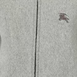 Pre Owned Burberry Brit Grey Cotton Zip-Up Jacket XS