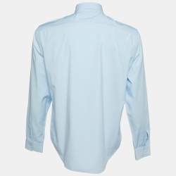 Burberry Brit Blue Cotton Button Front Shirt XL 