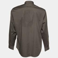 Burberry Brit Grey Cotton Button Front Shirt XL