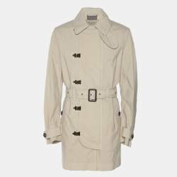 Burberry Britt Beige Polyamide Blend Belted Trench Coat M