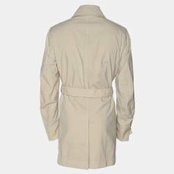 Burberry Britt Beige Polyamide Blend Belted Trench Coat M