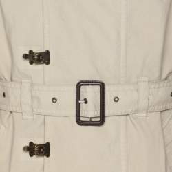 Burberry Britt Beige Polyamide Blend Belted Trench Coat M