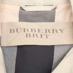 Burberry Britt Beige Polyamide Blend Belted Trench Coat M